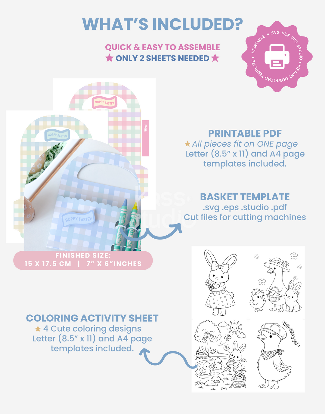 A Very Bunny Easter – Color Activity Basket